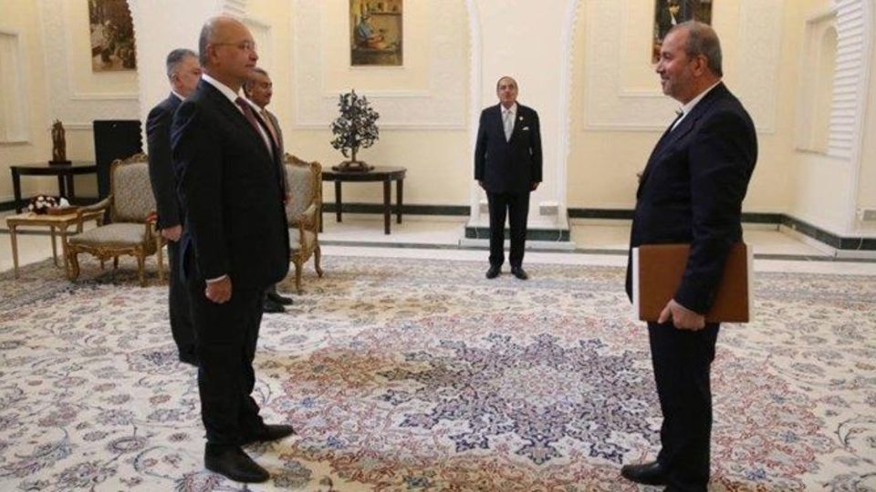 سفیر جدید ایران استوارنامه خود را تسلیم رئیس جمهور عراق کرد سفیر جدید ایران استوارنامه خود را تسلیم رئیس جمهور عراق کرد