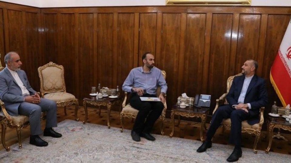 دیدار فرزند حمید نوری با امیرعبداللهیان