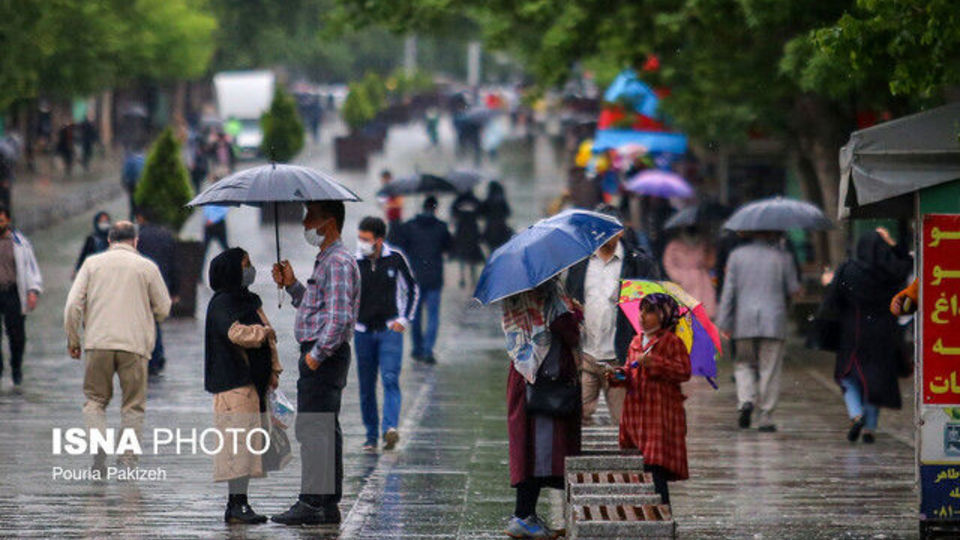 بارش باران در 27 استان / وزش باد شدید در 13 استان