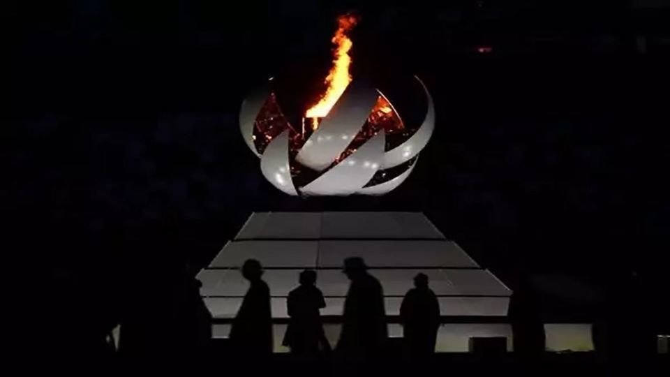 نمایش مشعل المپیک پاریس در باغ تویلری