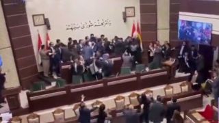 کتک‌کاری در پارلمان کردستان عراق 