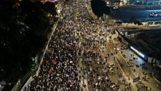تظاهرات هزاران شهرک‌نشین در تل‌آویو علیه نتانیاهو