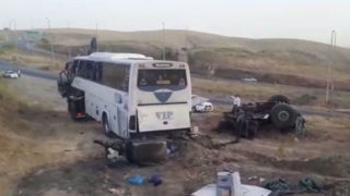 چهار زائر ایرانی بر اثر واژگونی اتوبوس در عراق جان باختند