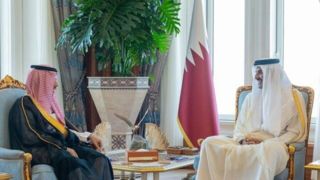 امیر قطر با وزیر خارجه عربستان دیدار کرد