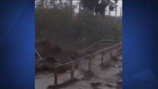 تخریب پل در مازندران بر اثر سیل