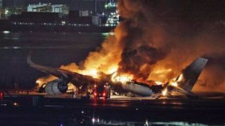 حادثه در فرودگاه توکیو/ ۵ سرنشین هواپیمای گارد ساحلی کشته شدند