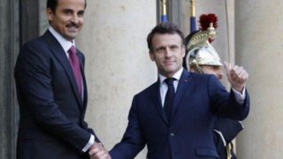 امیر قطر و رئیس‌جمهور فرانسه تحولات غزه را بررسی کردند