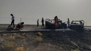 تصادف زنجیره‌ای ۴ خودرو در جنوب استان کرمان / اعلام آمار کشته‌ها و مصدومان  