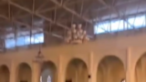 ریزش سقف مسجد دانشگاه ملک‌فهد عربستان بر اثر بارش شدید باران
