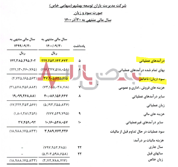 دستیابی به سود در شرکت مدیریت یاران توسعه 2