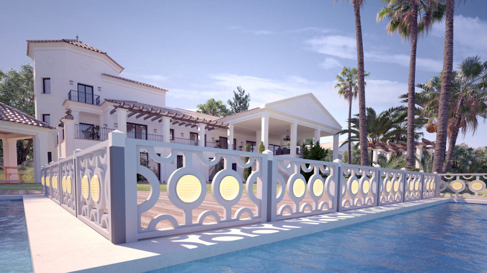 نرده بتنی و سیمانی