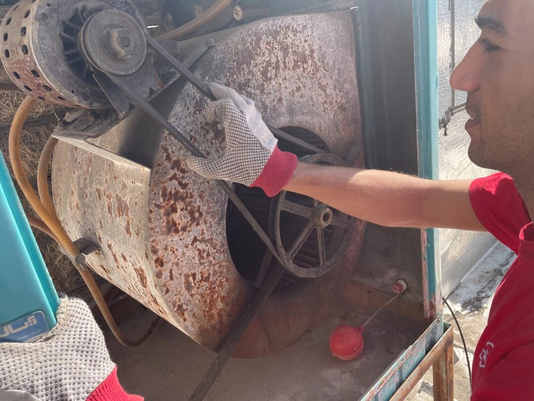 تنظیم تسمه موتور کولر ابی 