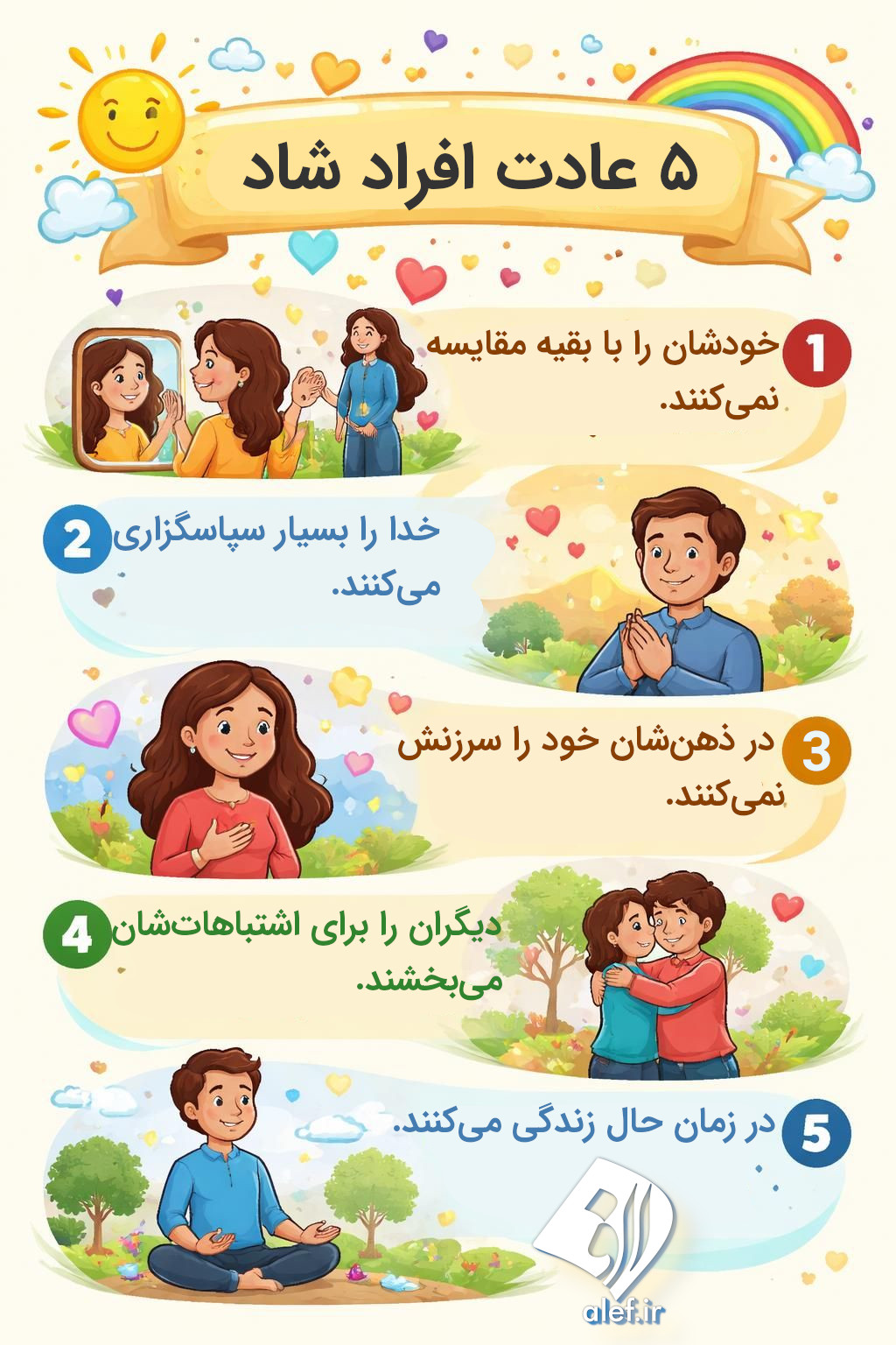 ۵عادت افراد شاد