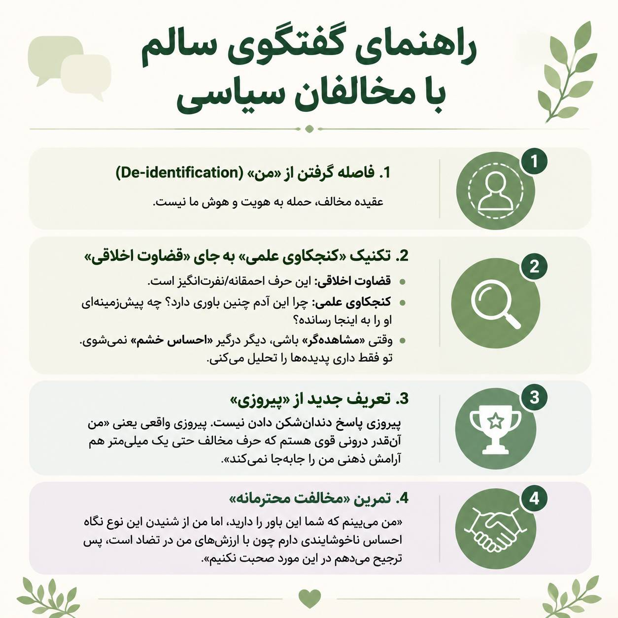گفتگو با مخالفان سیاسی