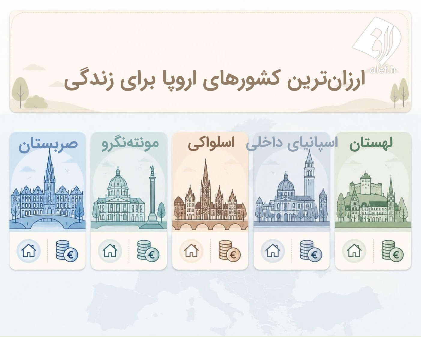 ارزانترین کشورهای اروپا برای زندگی