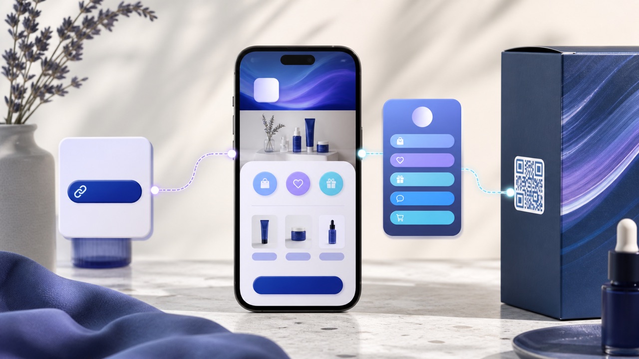 اتصال لینک کوتاه، صفحه لینک بیو و QR Code در مسیر مشتری