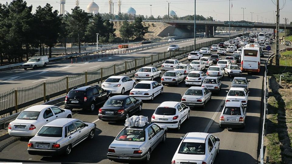 ترافیک در اتوبان تهران - قم