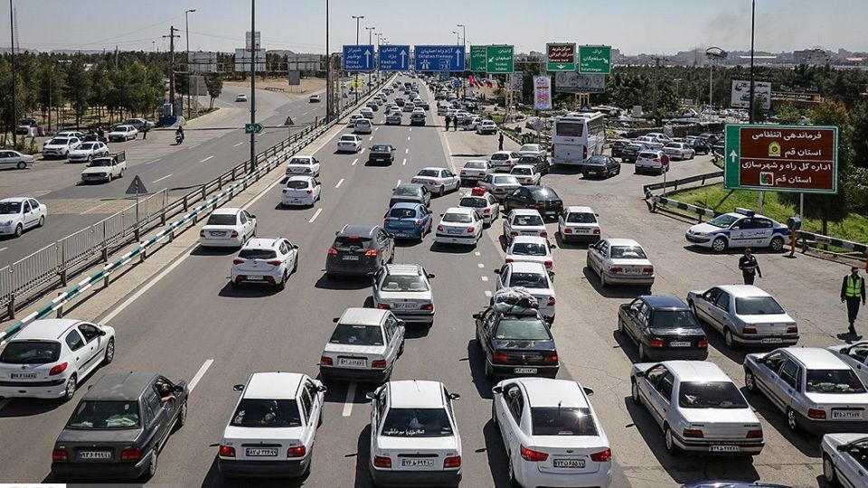 ترافیک در اتوبان تهران - قم