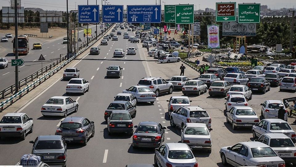 ترافیک در اتوبان تهران - قم