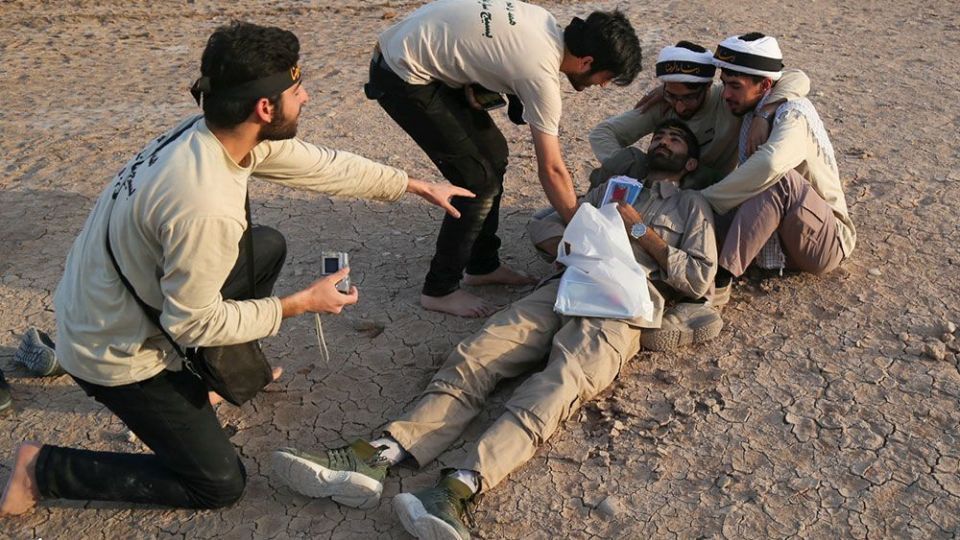 لحظه تحویل سال نو در یادمان منطقه عملیاتی شلمچه