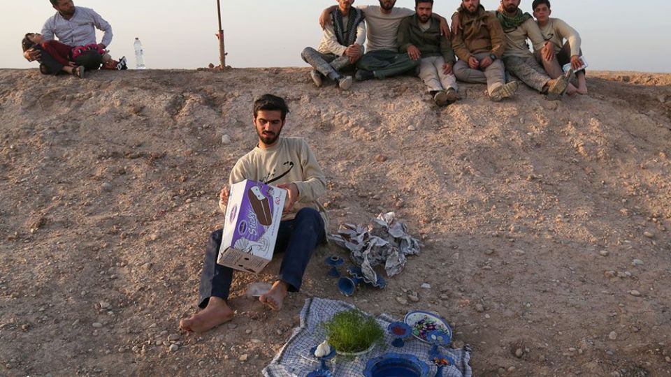 لحظه تحویل سال نو در یادمان منطقه عملیاتی شلمچه