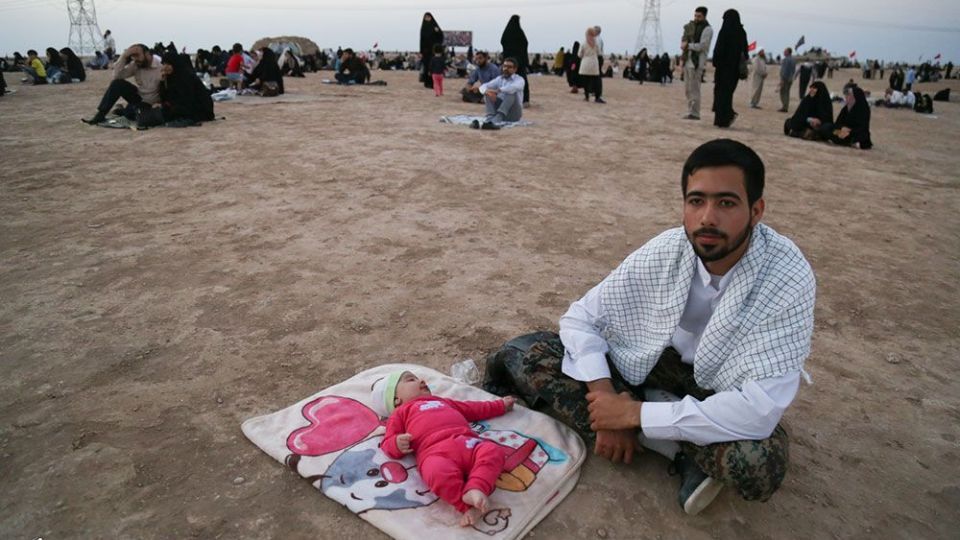 لحظه تحویل سال نو در یادمان منطقه عملیاتی شلمچه