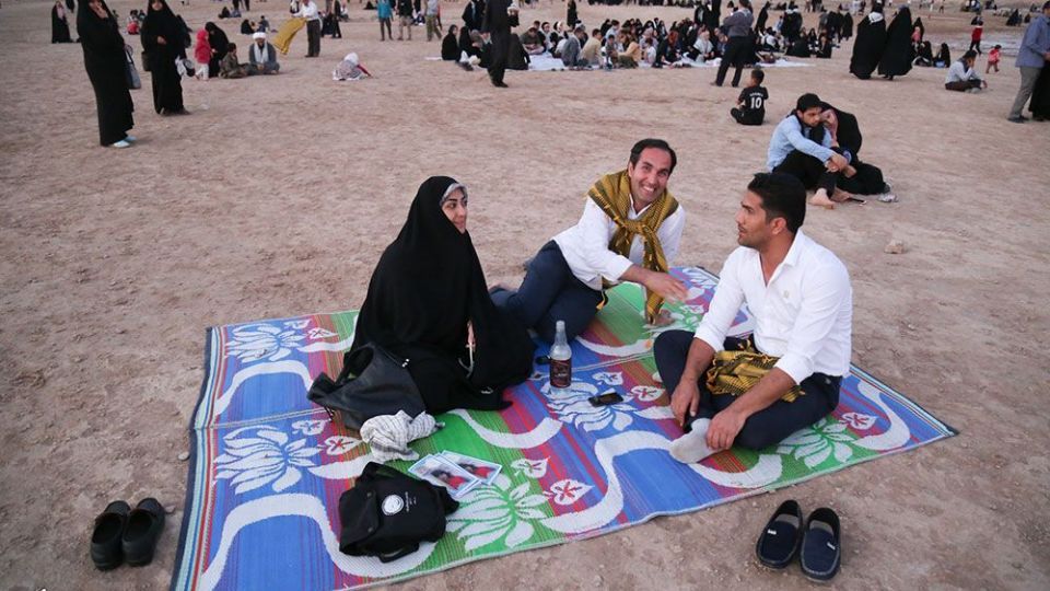 لحظه تحویل سال نو در یادمان منطقه عملیاتی شلمچه