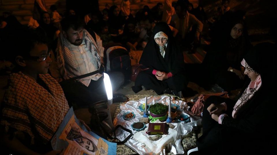 لحظه تحویل سال نو در یادمان منطقه عملیاتی شلمچه