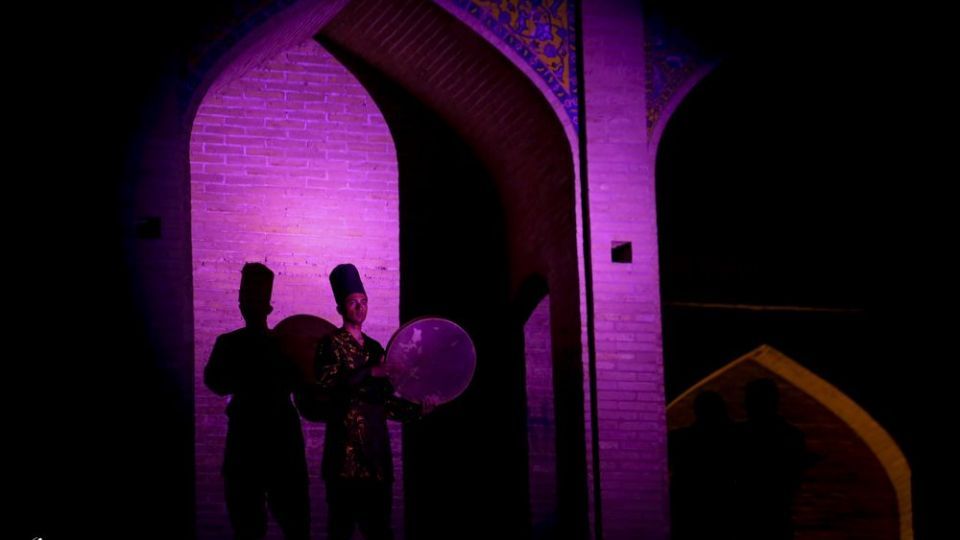  نور پردازی سه بعدی پل خواجو - اصفهان 