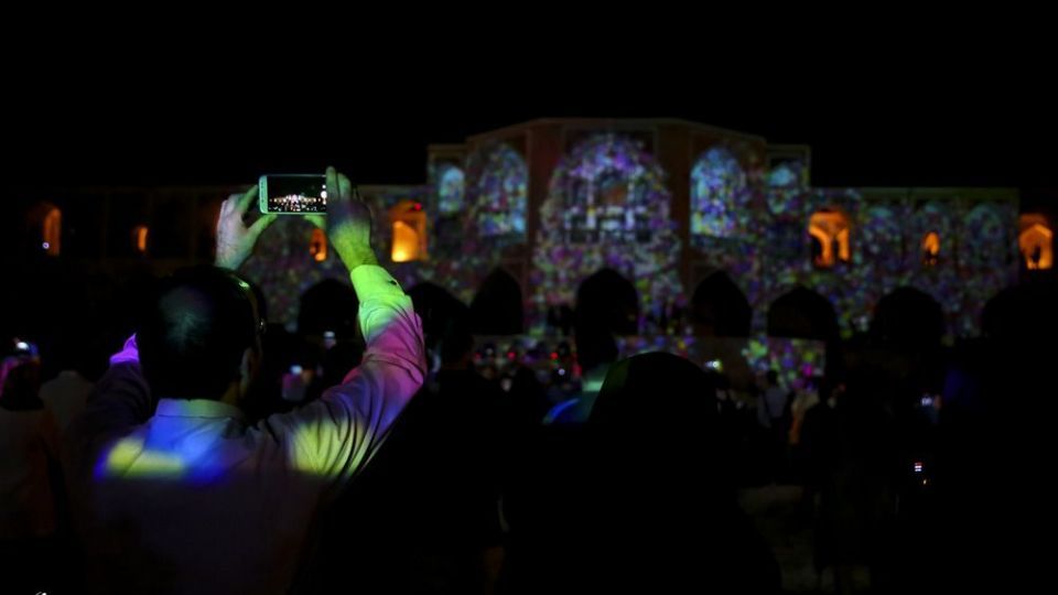  نور پردازی سه بعدی پل خواجو - اصفهان 