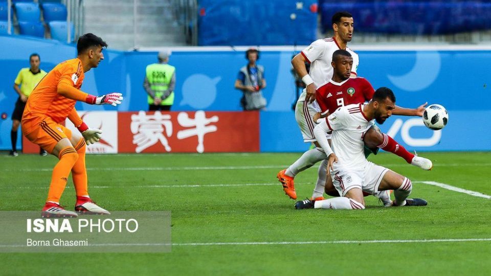 دیدار تیم‌های فوتبال ایران و مراکش