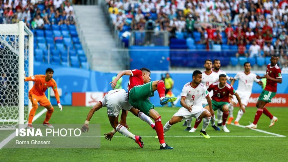 دیدار تیم‌های فوتبال ایران و مراکش