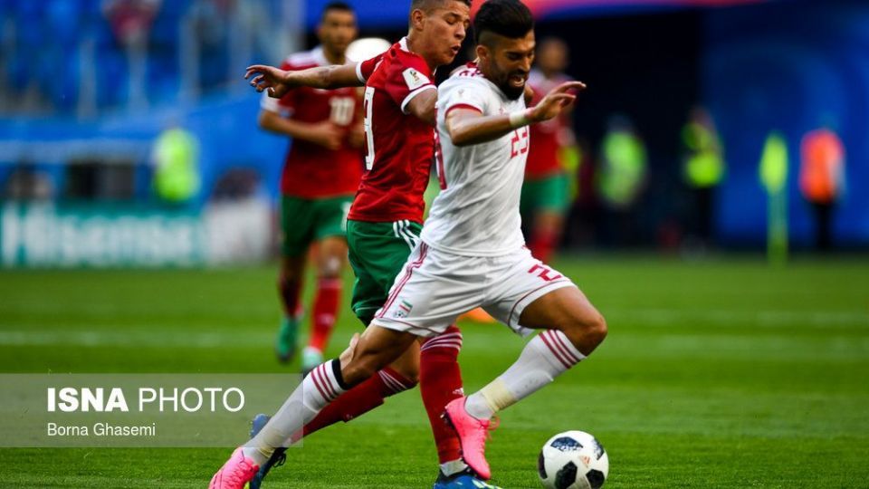 دیدار تیم‌های فوتبال ایران و مراکش