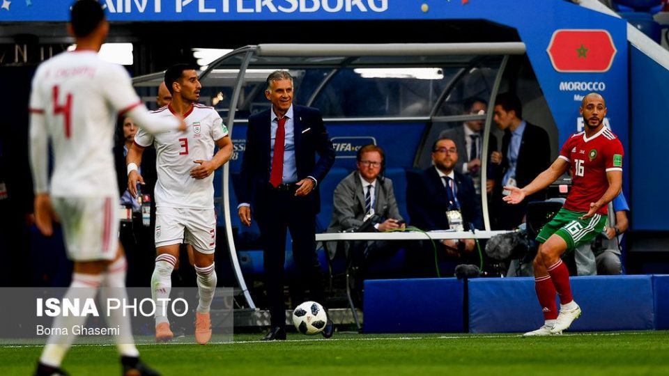 دیدار تیم‌های فوتبال ایران و مراکش