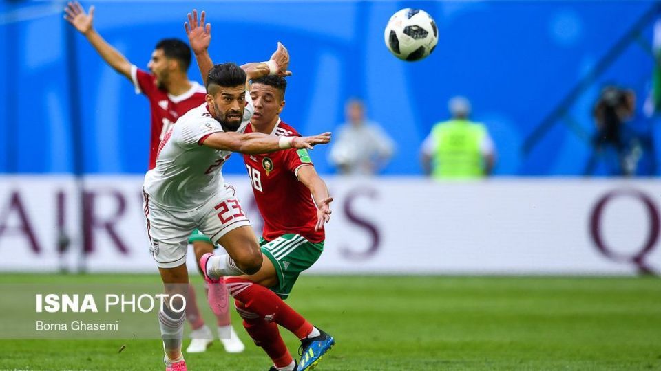 دیدار تیم‌های فوتبال ایران و مراکش