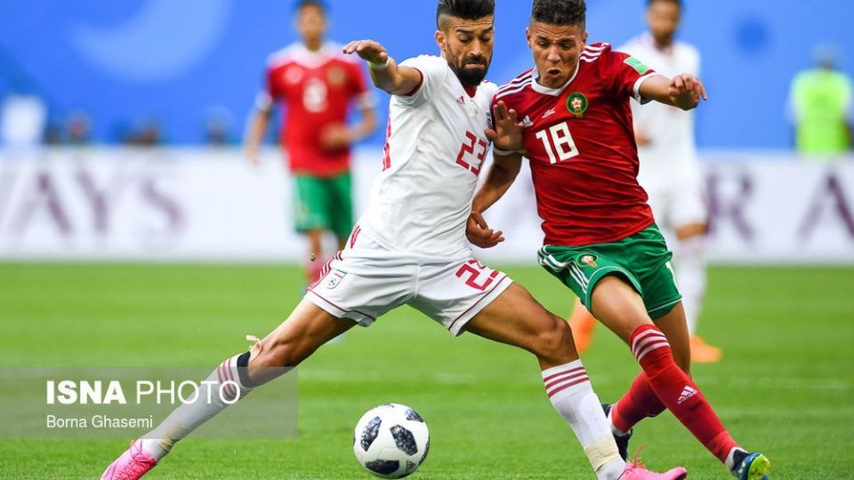 دیدار تیم‌های فوتبال ایران و مراکش