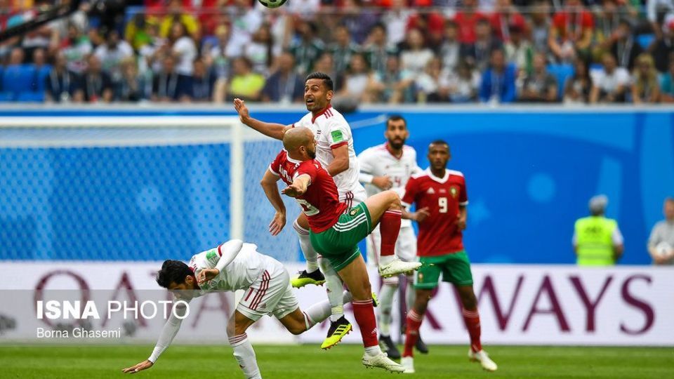 دیدار تیم‌های فوتبال ایران و مراکش