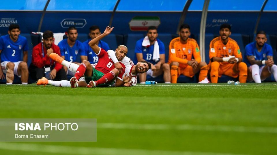 دیدار تیم‌های فوتبال ایران و مراکش