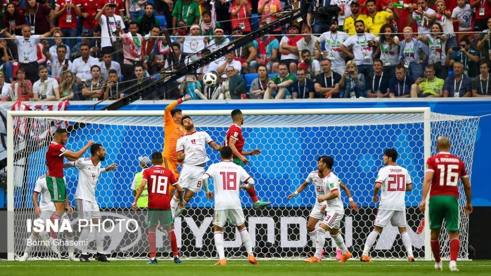 دیدار تیم‌های فوتبال ایران و مراکش