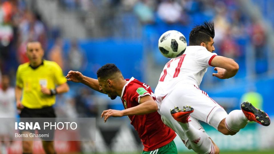 دیدار تیم‌های فوتبال ایران و مراکش
