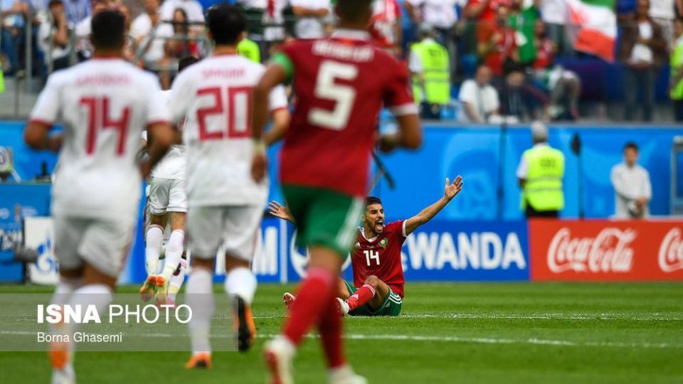 دیدار تیم‌های فوتبال ایران و مراکش