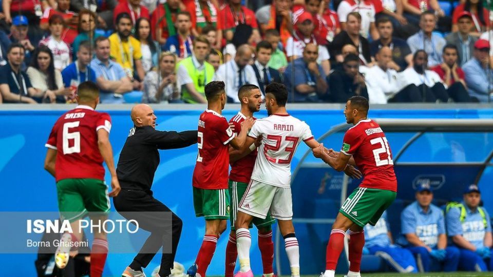 دیدار تیم‌های فوتبال ایران و مراکش