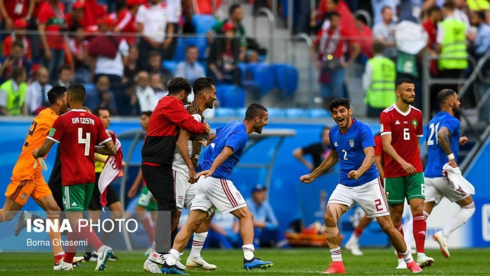 دیدار تیم‌های فوتبال ایران و مراکش