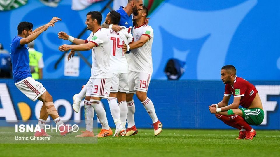 دیدار تیم‌های فوتبال ایران و مراکش