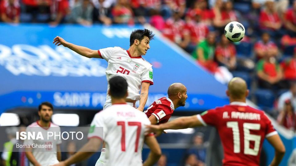 دیدار تیم‌های فوتبال ایران و مراکش