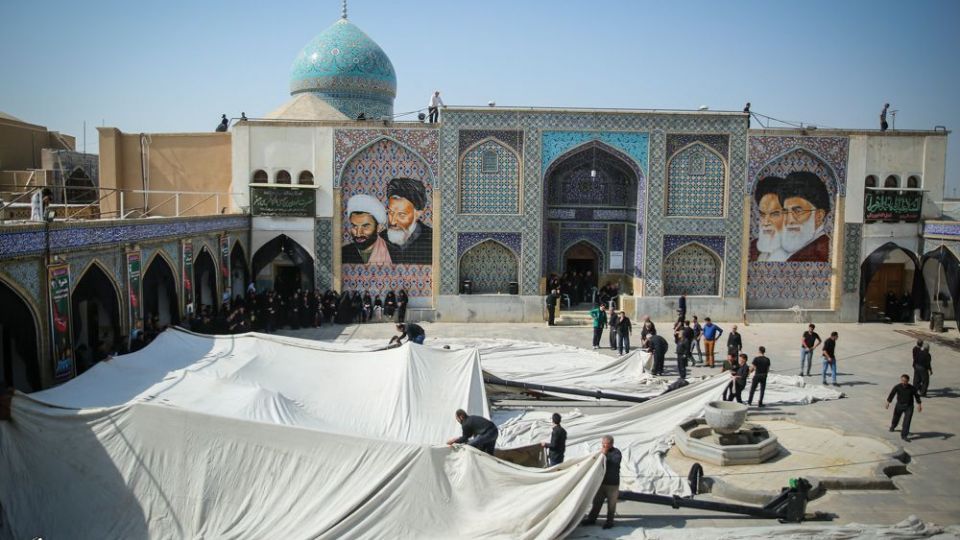 آیین برافراشتن خیمه ی حسینی در امام زاده هارونیه اصفهان