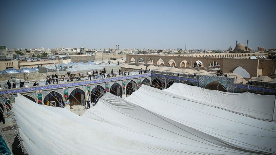 آیین برافراشتن خیمه ی حسینی در امام زاده هارونیه اصفهان