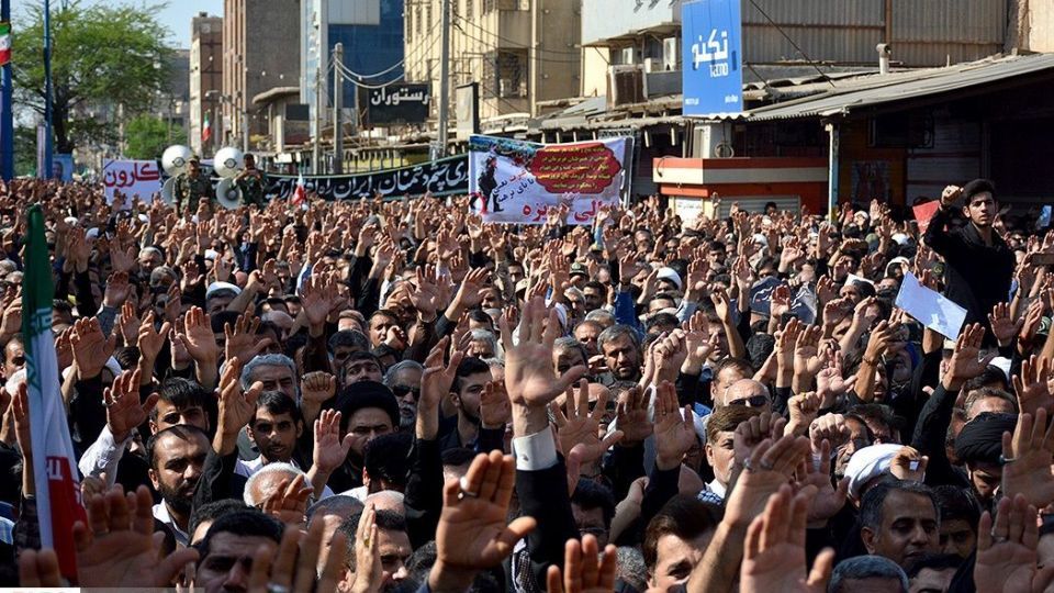 تصاویر تشییع شهدای حادثه تروریستی اهواز