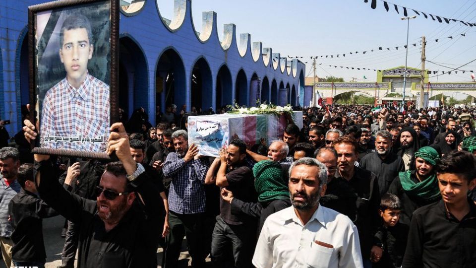 تصاویر تشییع شهدای حادثه تروریستی اهواز