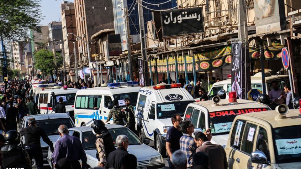 تصاویر تشییع شهدای حادثه تروریستی اهواز